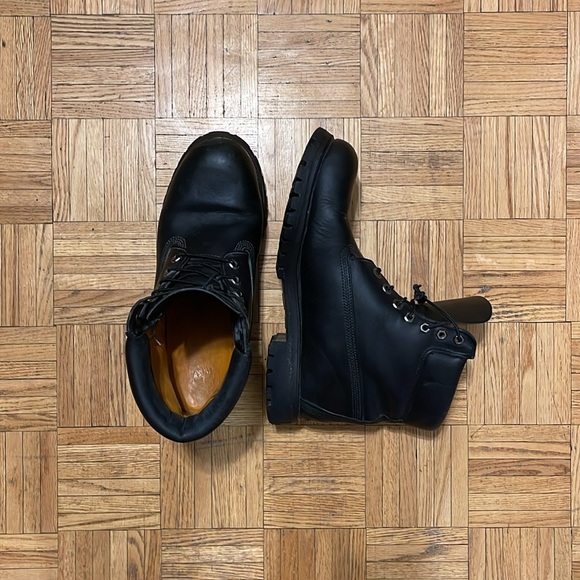 Timberland Leather Winter Boots Size In Black - Picture 2 of 7